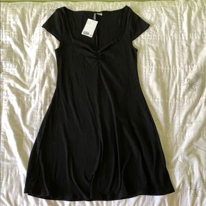 Black shirt sleeve mini dress, H&M, medium. NWT